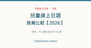 兒童線上日語課程推薦比較2026｜文章封面圖
