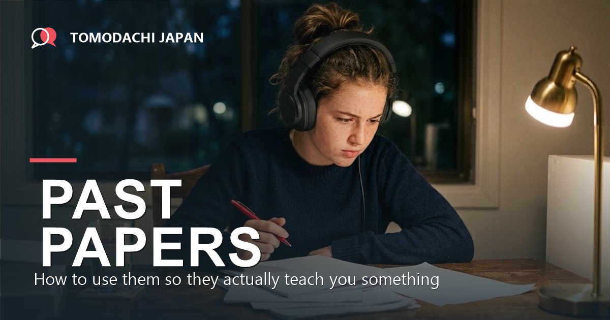 A Year 12 student working through an HSC Japanese Continuers past paper at night
