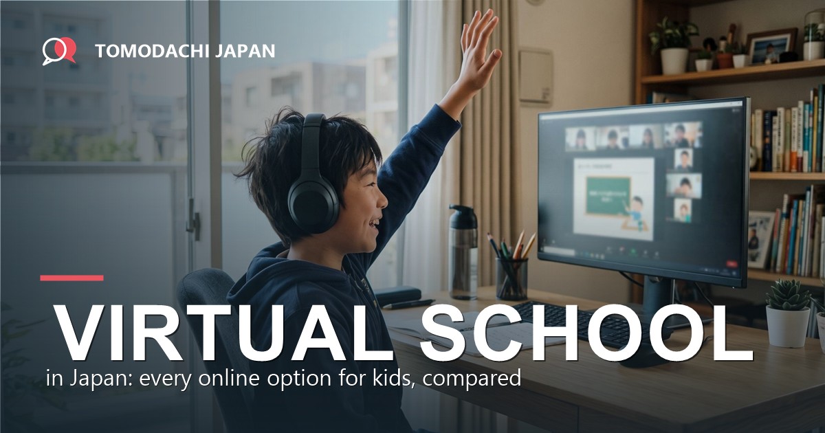 Boy joining an online class in Japan — Virtual Schools in Japan guide