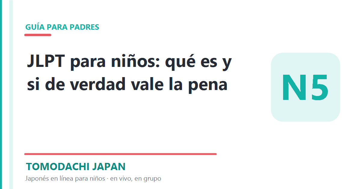 Guía del JLPT para niños