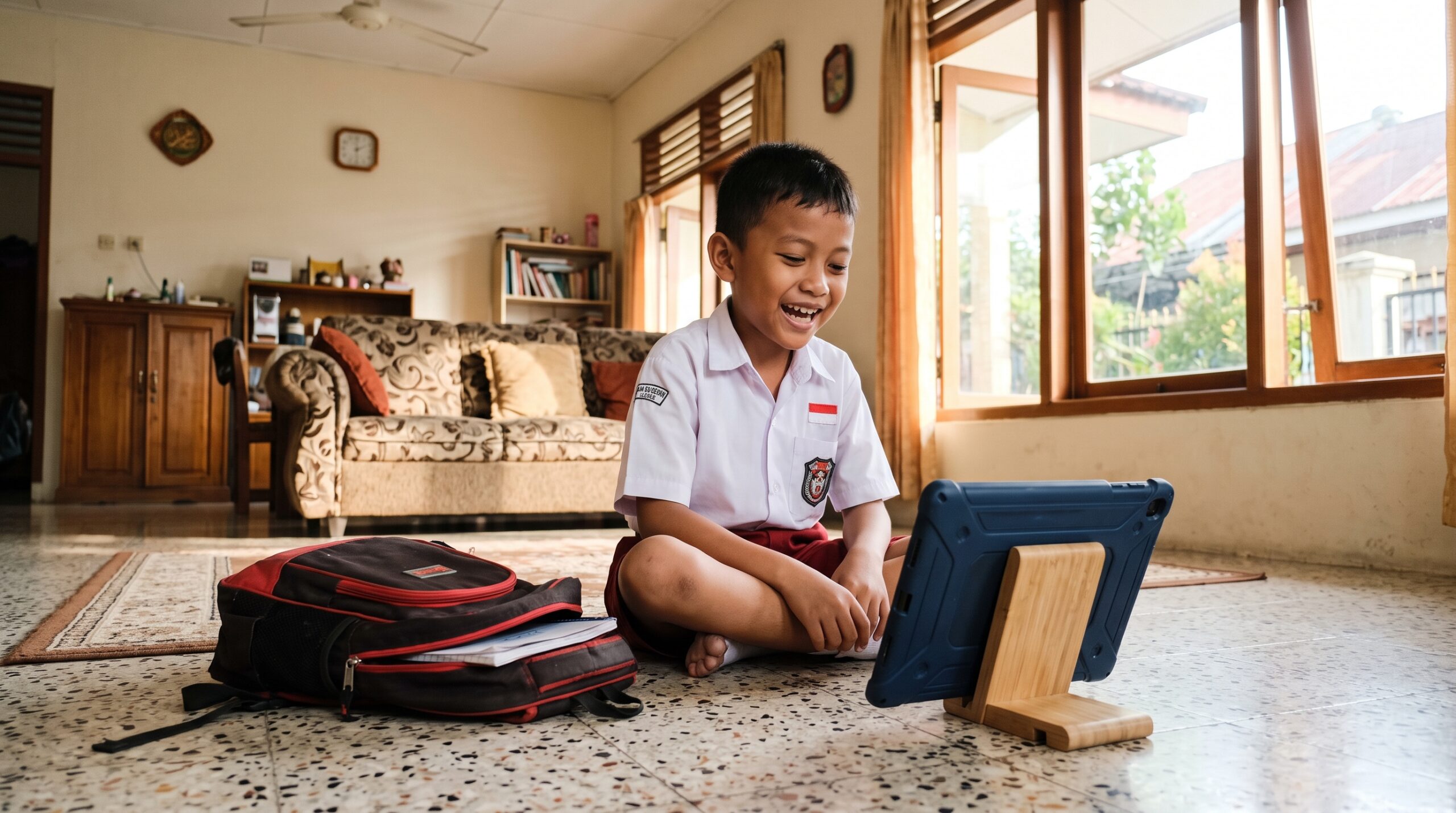 Anak Medan mengikuti kelas bahasa Jepang setelah pulang sekolah