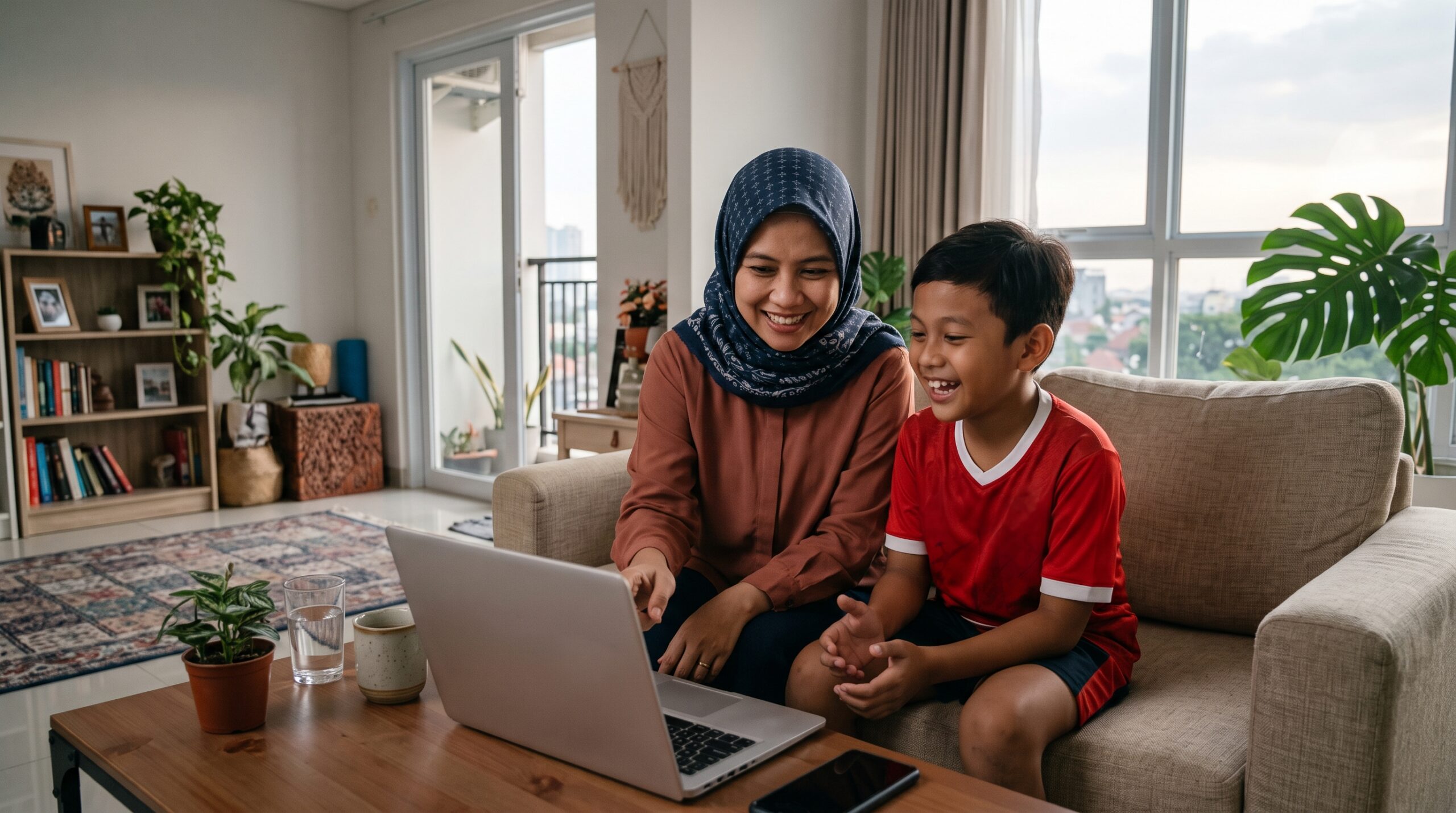 Ibu dan anak di Surabaya memilih kursus bahasa Jepang bersama