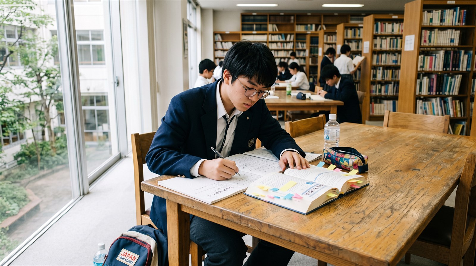 海外の自宅のノートパソコン越しに、日本にいる同世代の友達と日本語で意見を交わしながら学ぶ高校生