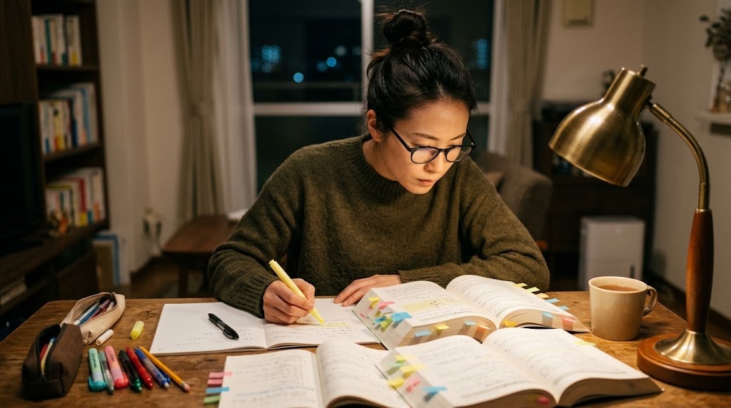 登録日本語教員の資格取得ルートを資料で確認する日本語教師