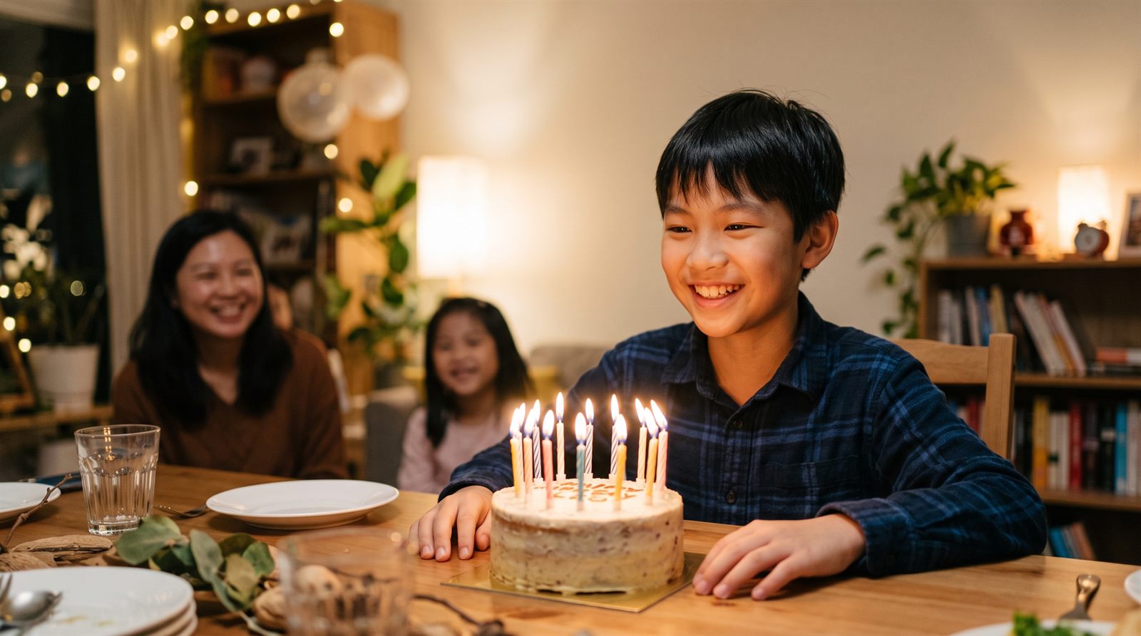 孩子在線上課程中用日文說出自己的生日日期