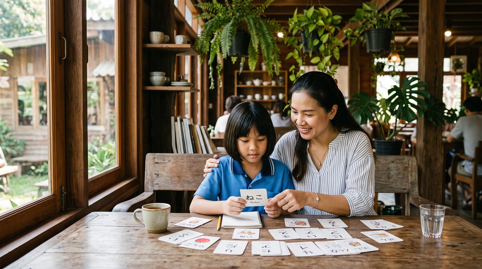 ผู้ปกครองในเชียงใหม่นั่งค้นหาที่เรียนภาษาญี่ปุ่นสำหรับลูกในร้านกาแฟ