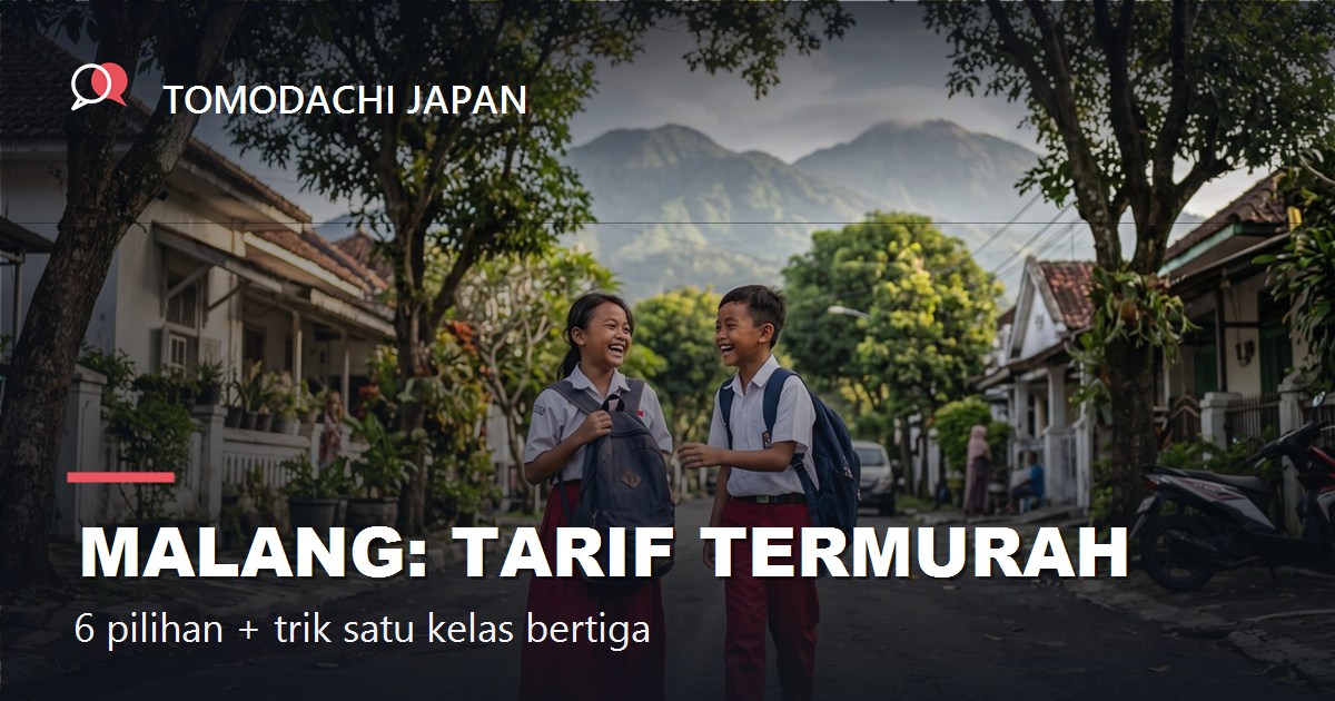 Kursus bahasa Jepang untuk anak di Malang: 6 pilihan dan biaya 2026
