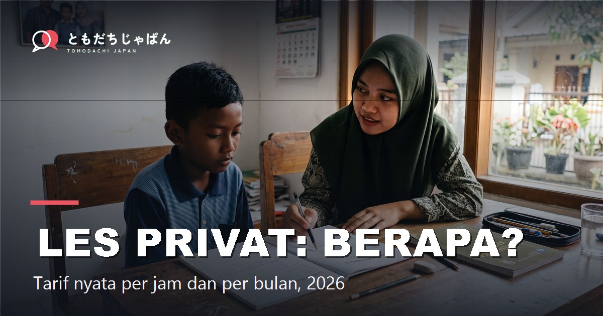 Berapa biaya les privat bahasa Jepang di Indonesia 2026