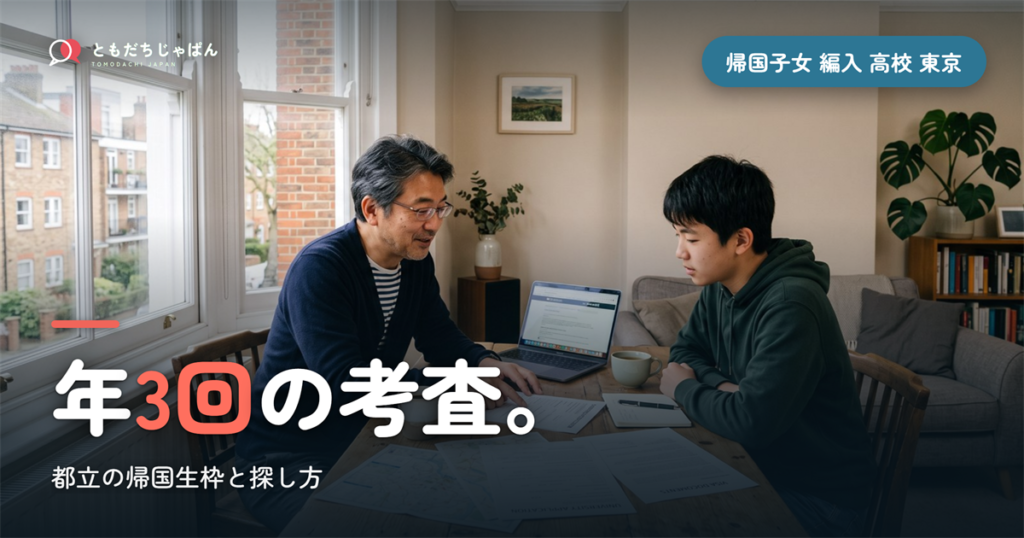帰国子女 編入 高校 東京｜都立の帰国生枠と年3回の考査