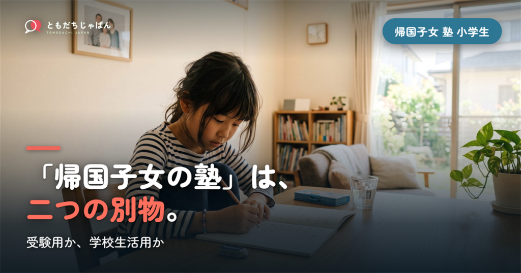 帰国子女 塾 小学生｜受験用と学校生活用は別物