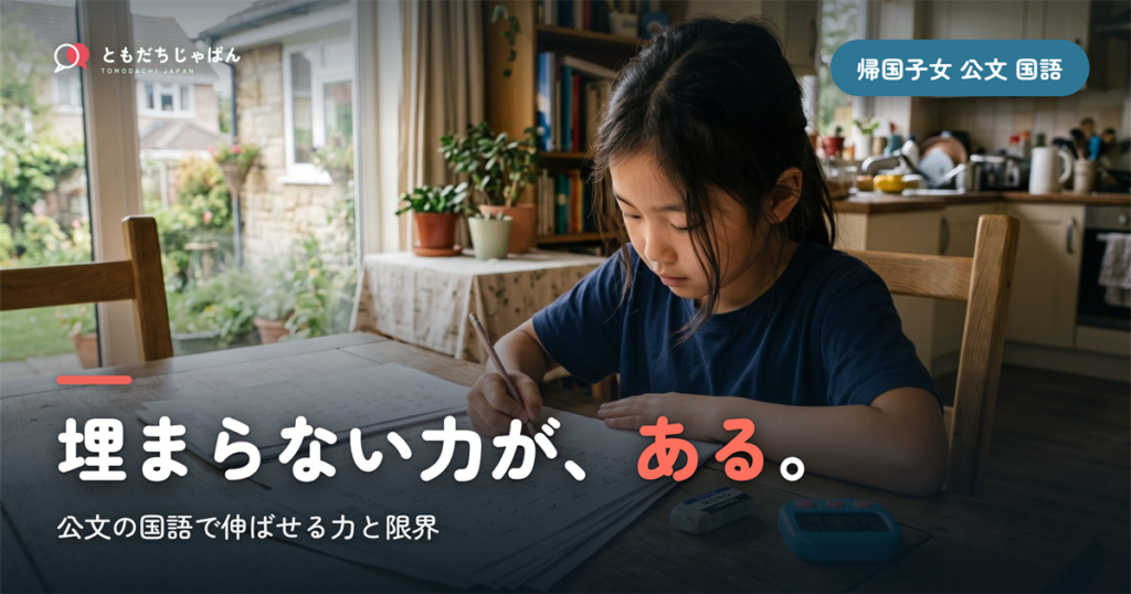 帰国子女と公文の国語｜伸ばせる力と、埋まらない力
