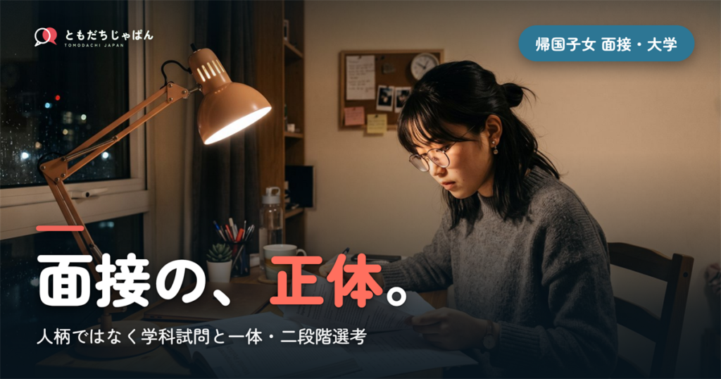 帰国子女 面接 大学｜学科試問と一体・二段階選考の見方