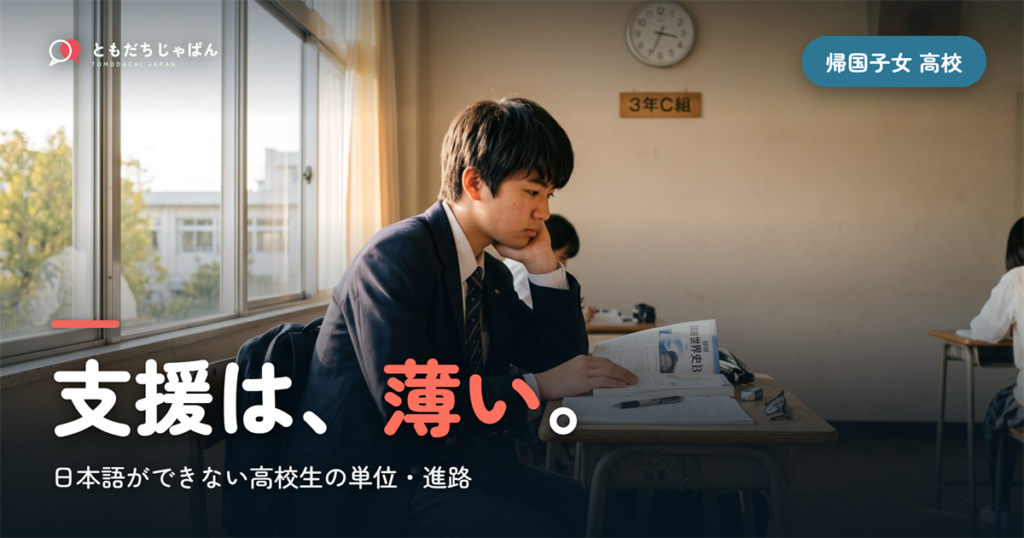 帰国子女 日本語できない 高校｜支援の薄さと単位・進路