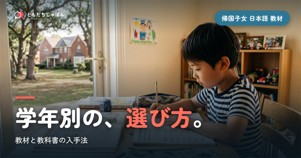 帰国子女 日本語 教材｜学年別の選び方と教科書の入手法