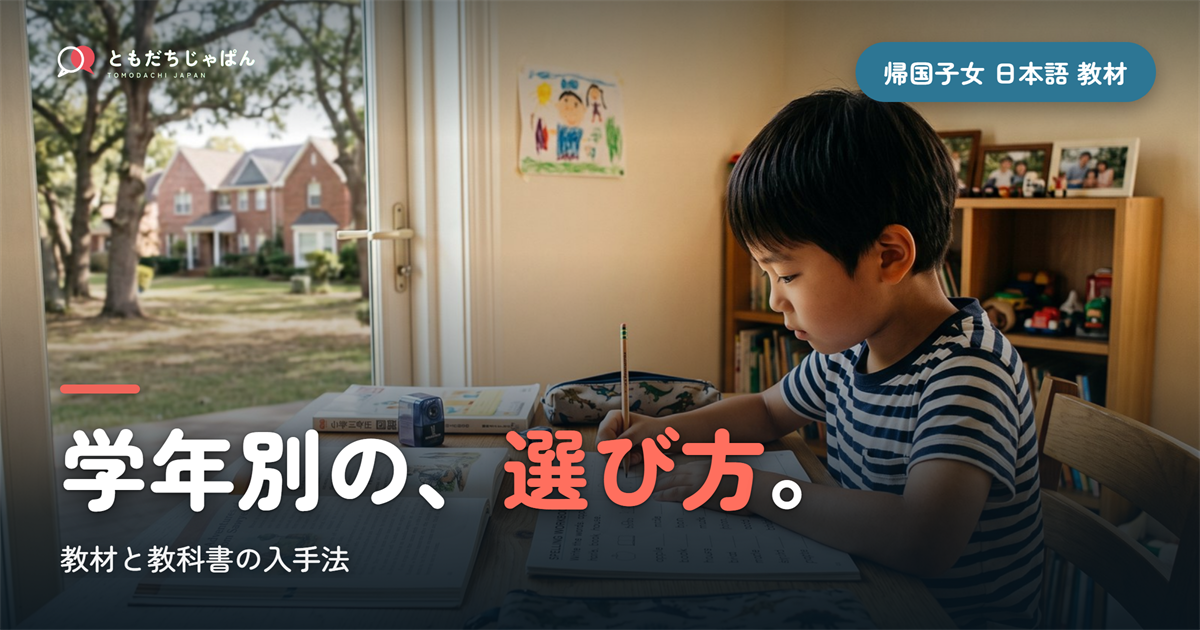 帰国子女 日本語 教材｜学年別の選び方と教科書の入手法