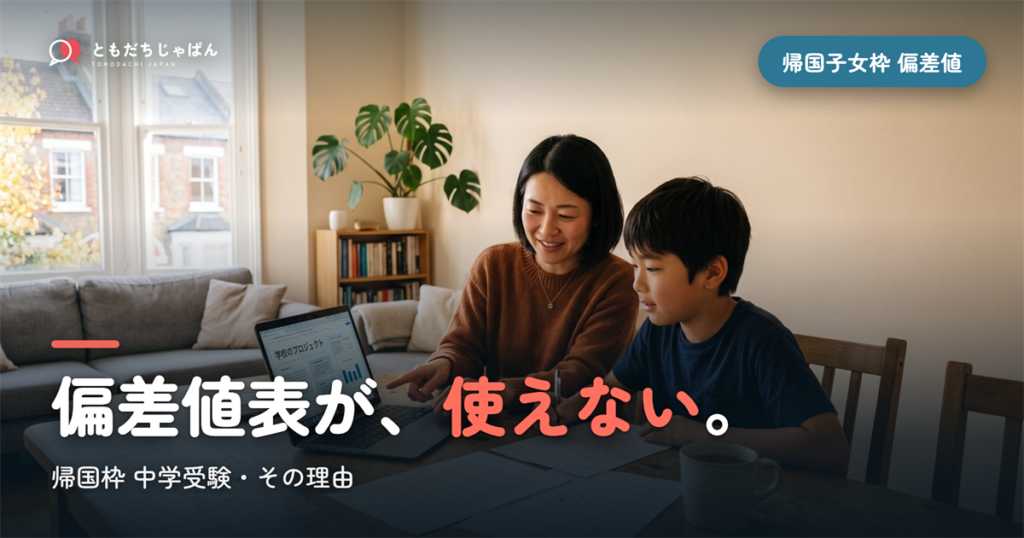 帰国子女枠 中学受験 偏差値｜一般入試の表が使えない理由