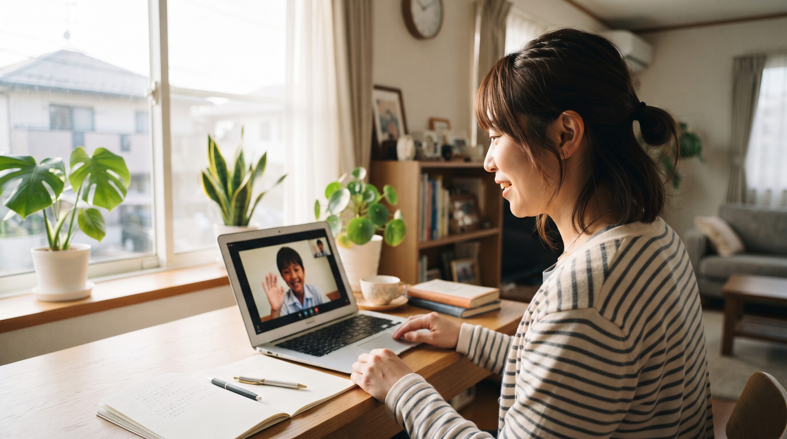 海外に住む子どもたちへオンラインで日本語の授業を行う日本人教員