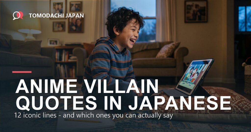 Anime villain quotes in Japanese explained by Japanese teachers