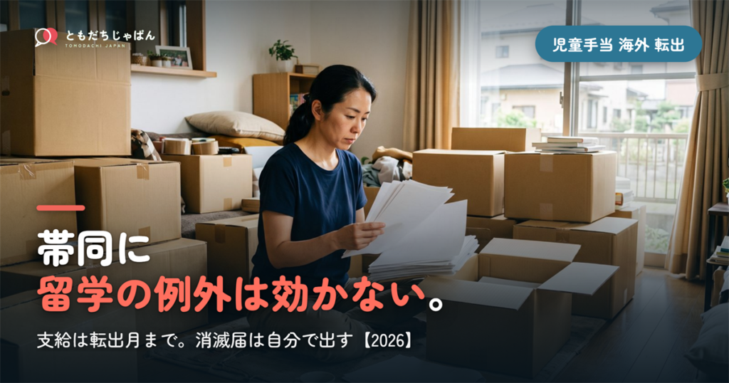 帯同に||{留学の例外は効かない}。