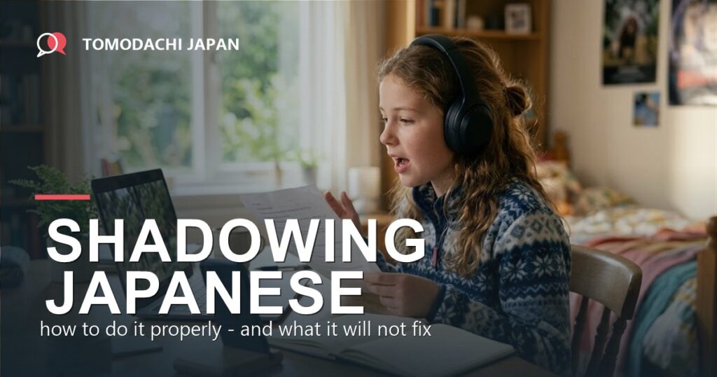 Shadowing Japanese: how to do it properly and what it will not fix