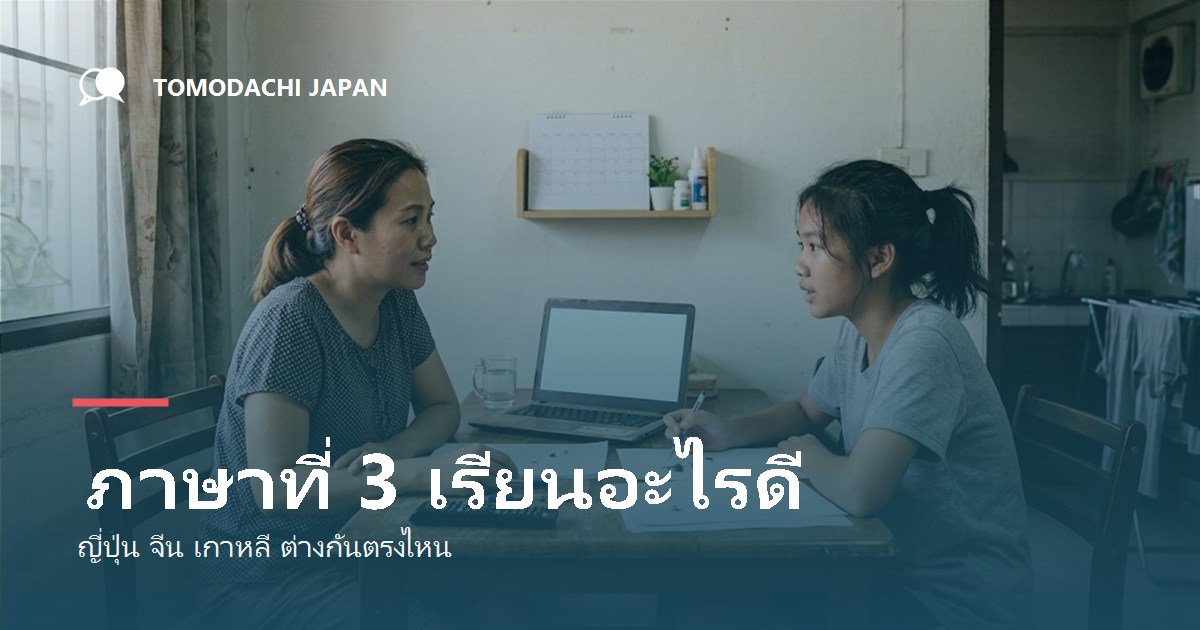 ภาษาที่ 3 เรียนอะไรดี เทียบญี่ปุ่น จีน เกาหลี สำหรับเด็กไทย
